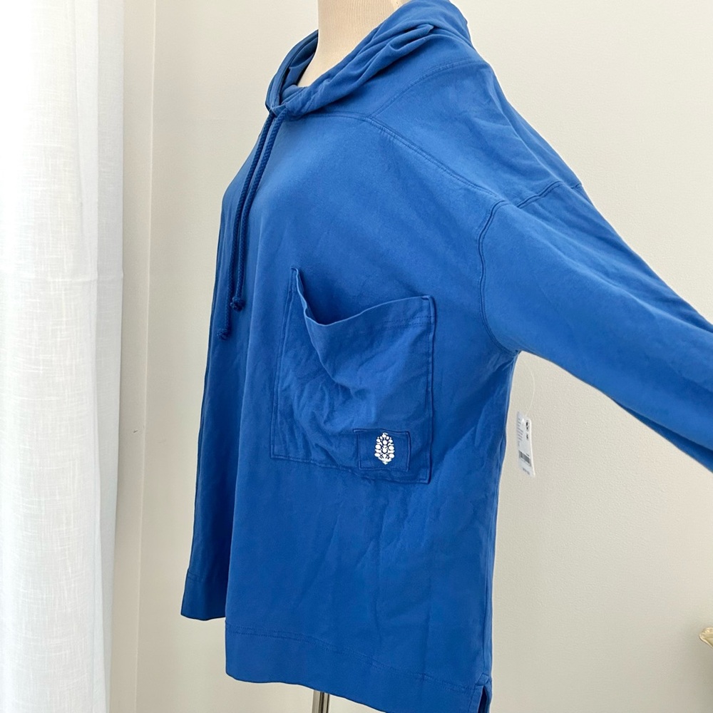 ☀️(A432) NWT Free People Hot Shot Hooded Layer. Royal Blue. Size: Small - Picture 9 of 15